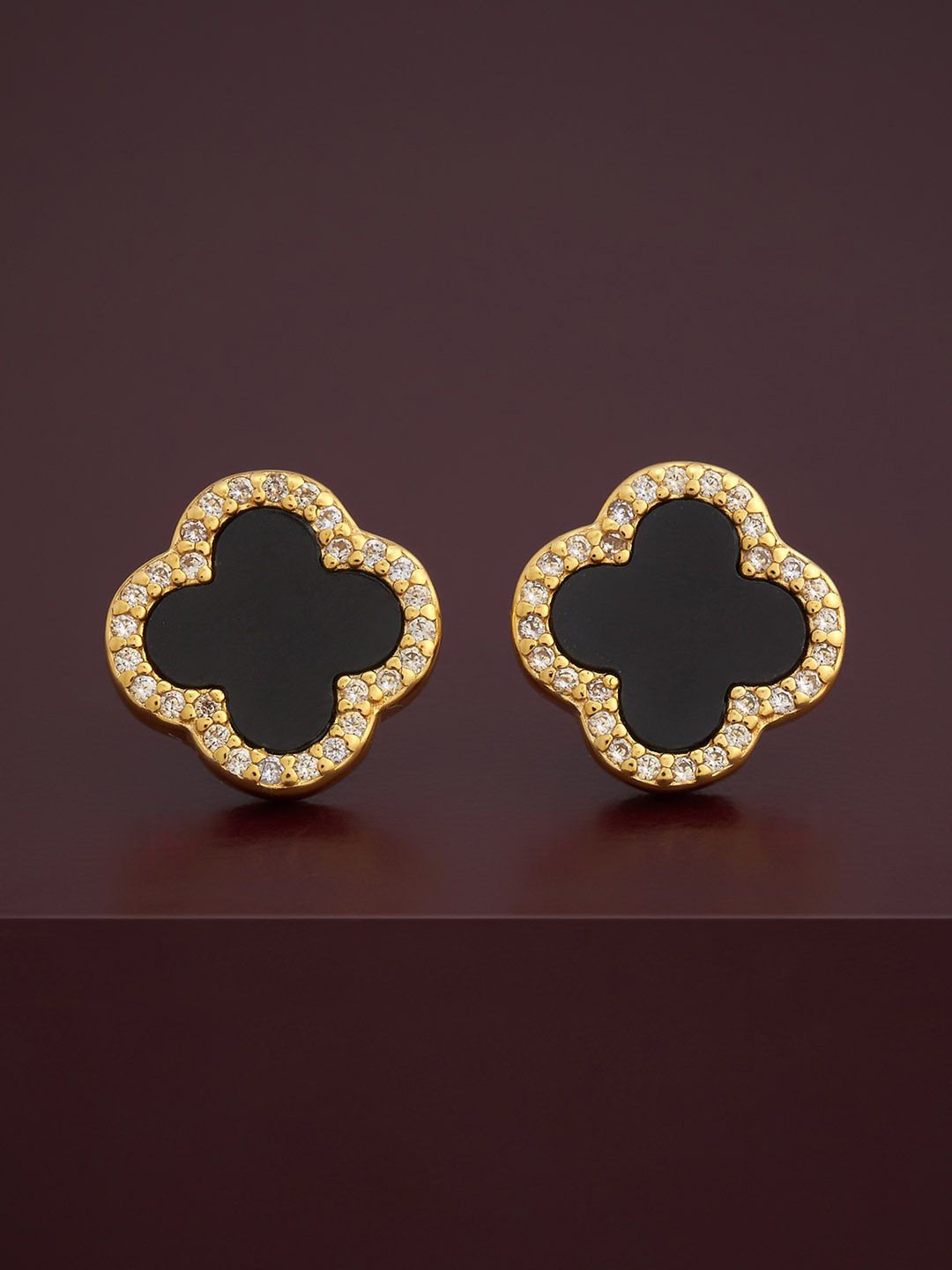 

Kushal's Fashion Jewellery Gold-Plated 92.5 Silver Zircon Stone Studded Studs