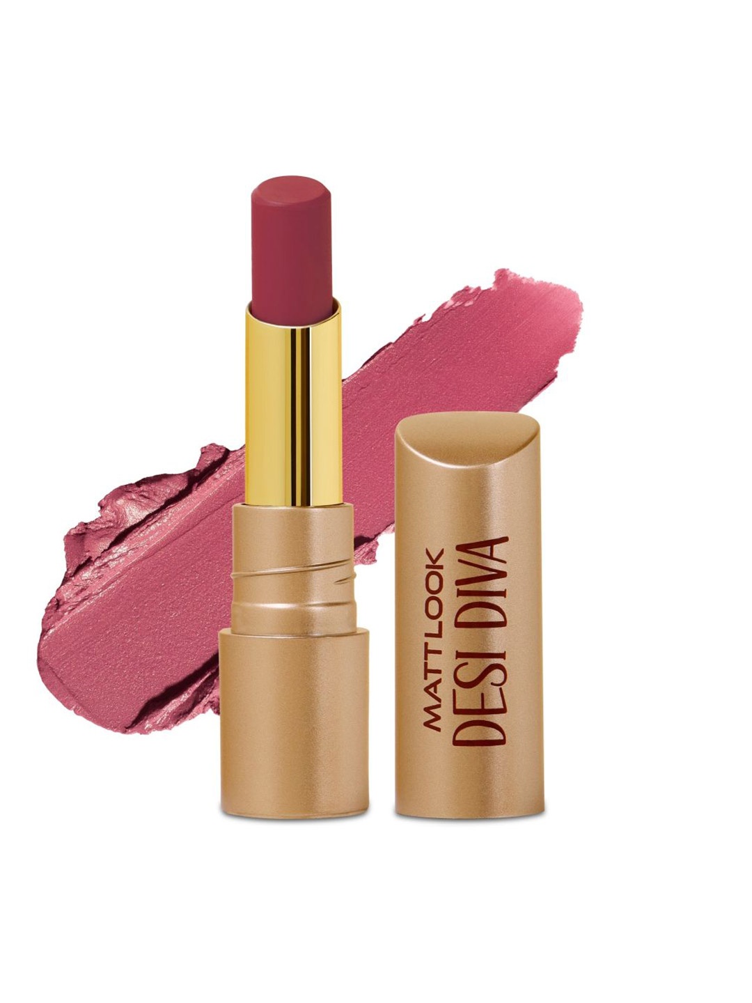 

MATTLOOK Desi Diva HD Matte Lipstick Enriched With Hyaluronic Acid- 3.8 g -Soft Mauve-19, Brown