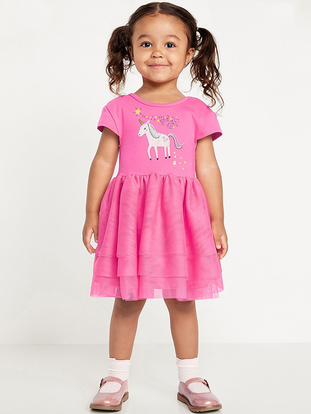 

LULU & SKY Girls Fit and Flare Dress, Pink