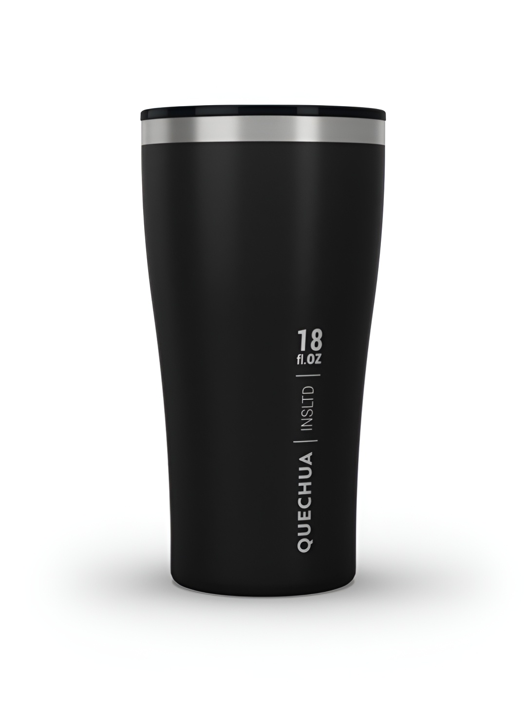 

Quechua By Decathlon Black Hiking & Camping Double Wall Stainless Steel Matte Mug 0.5 L