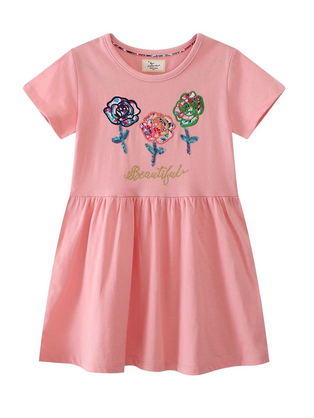 

LULU & SKY Girls Embroidered Nightdress, Pink