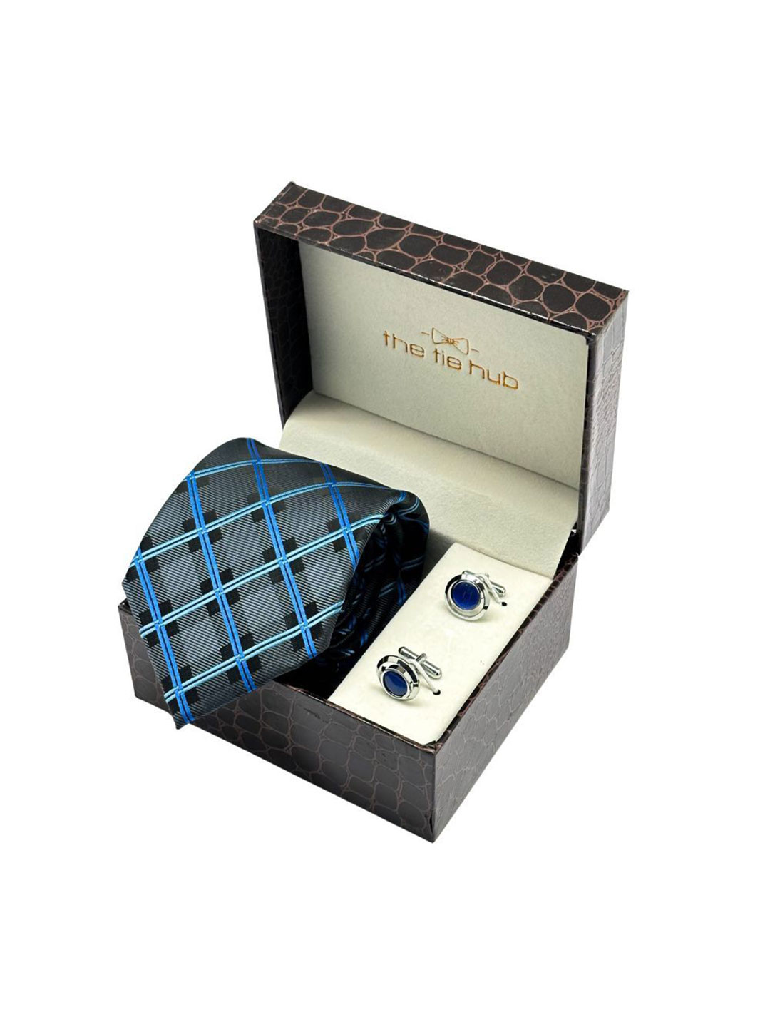 

The Tie Hub Men Accessory Gift Set, Grey