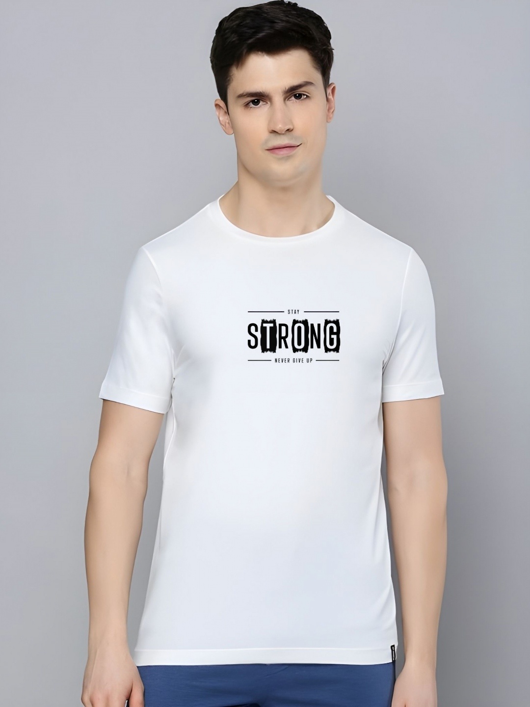 

Moda Rapido Men Typography Printed Round Neck Cotton T-shirt, White