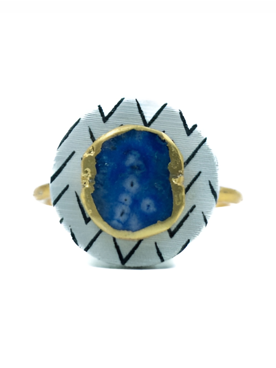 

HOMEARTE White & Blue 6 Pieces Printed Napkin Rings