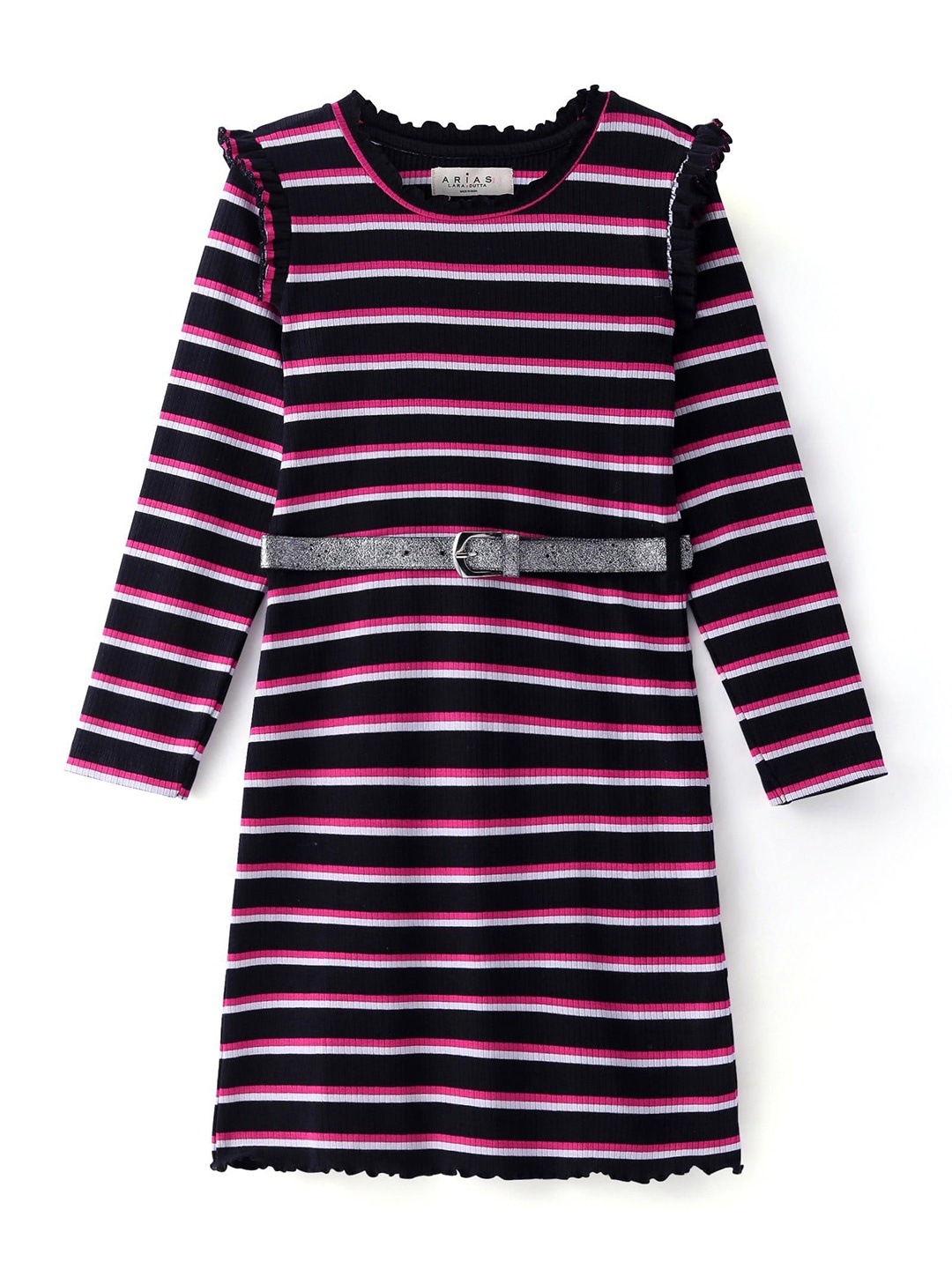 

ARIAS By LARA DUTTA Striped Cotton Maxi Dress, Black