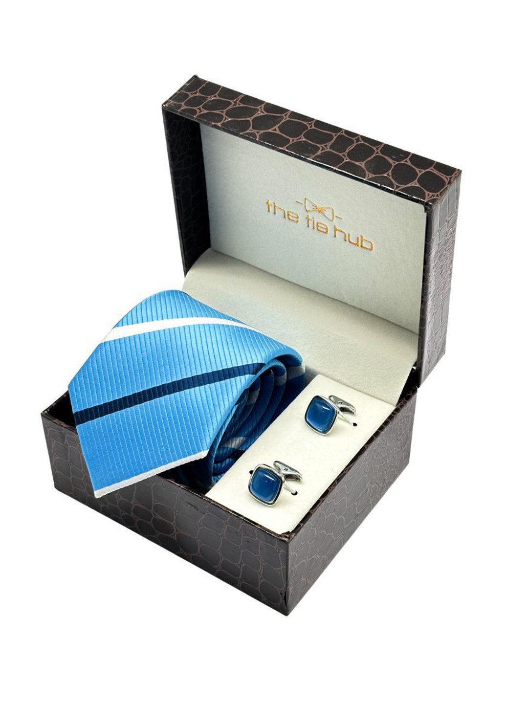 

The Tie Hub Men Accessory Gift Set, Blue