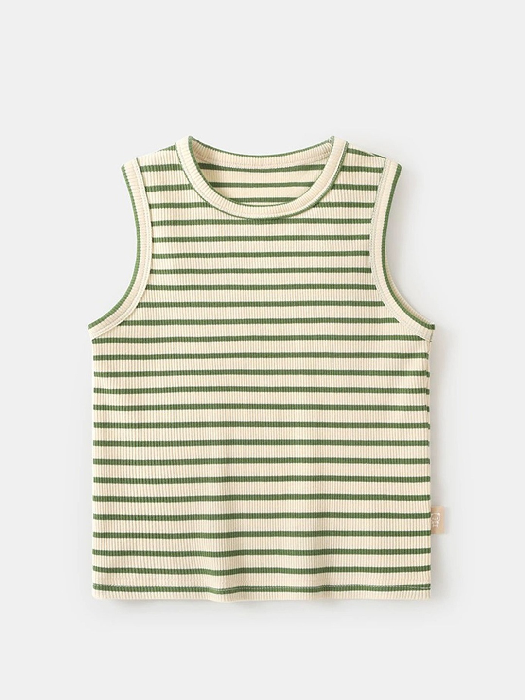 

LULU & SKY Striped Cotton Top, Green