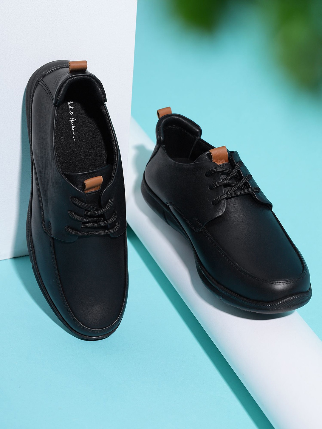 

Mast & Harbour Men Leather Derbys, Black
