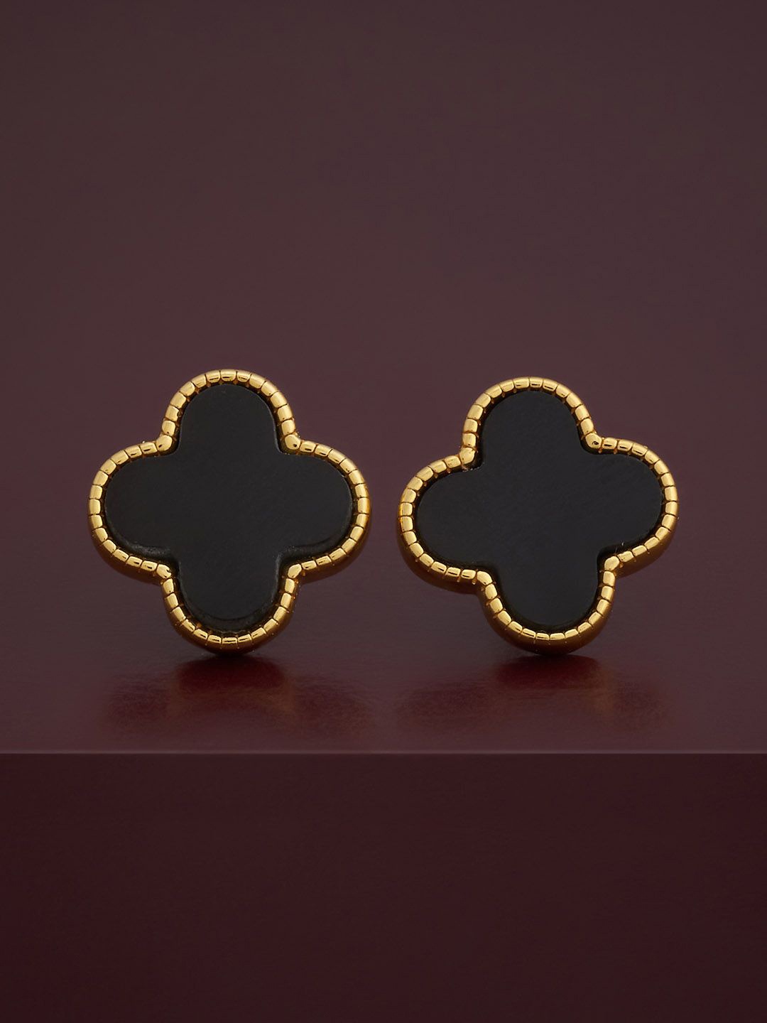 

Kushal's Fashion Jewellery 92.5 Silver Gold-Plated Zircon Stone Studded Studs