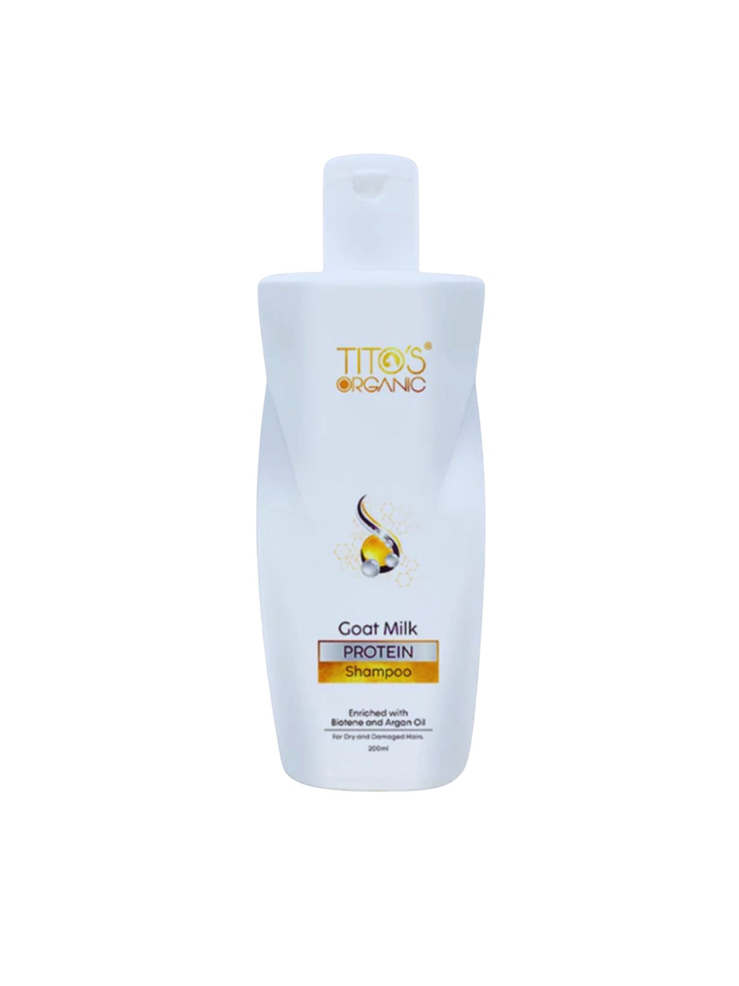 

TITO'S ORGANIC Goat Milk Protein Shampoo With Biotin & Argan Oil - 200 ml, White