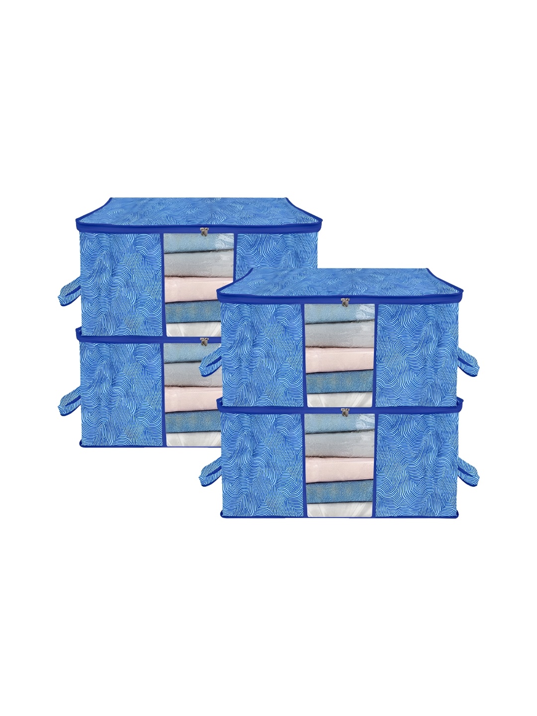 

ANKIT INTERNATIONAL Navy Blue Set of 4 Super Strong Multi-Utility Organisers