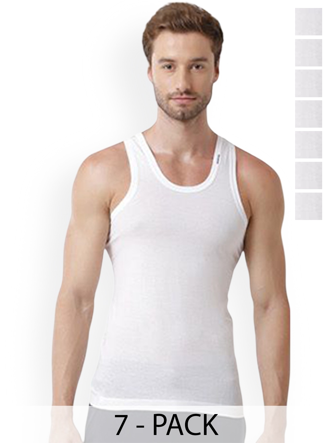

Rupa Pack Of 7 Cotton Undershirt Vests Frontline-White-Vest-RN-7-90
