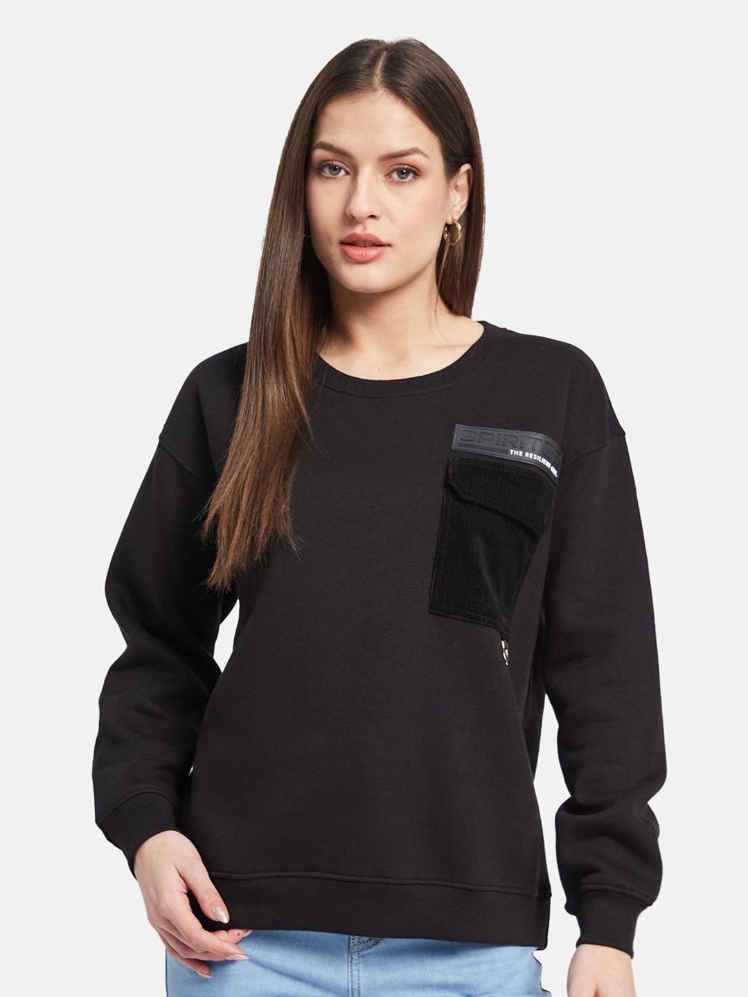 

METTLE Women Pullover Sweatshirt, Black