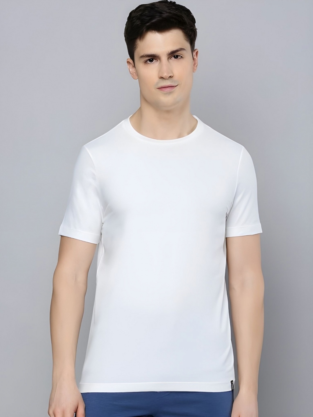 

Moda Rapido Men Graphic Printed Round Neck Cotton T-shirt, White