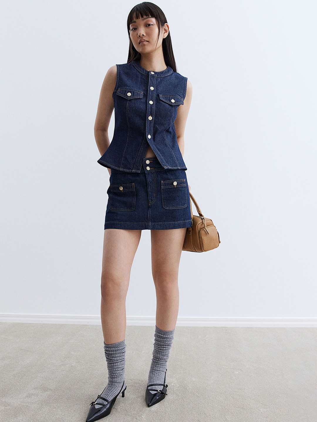 

H&M Mini Skirt, Blue