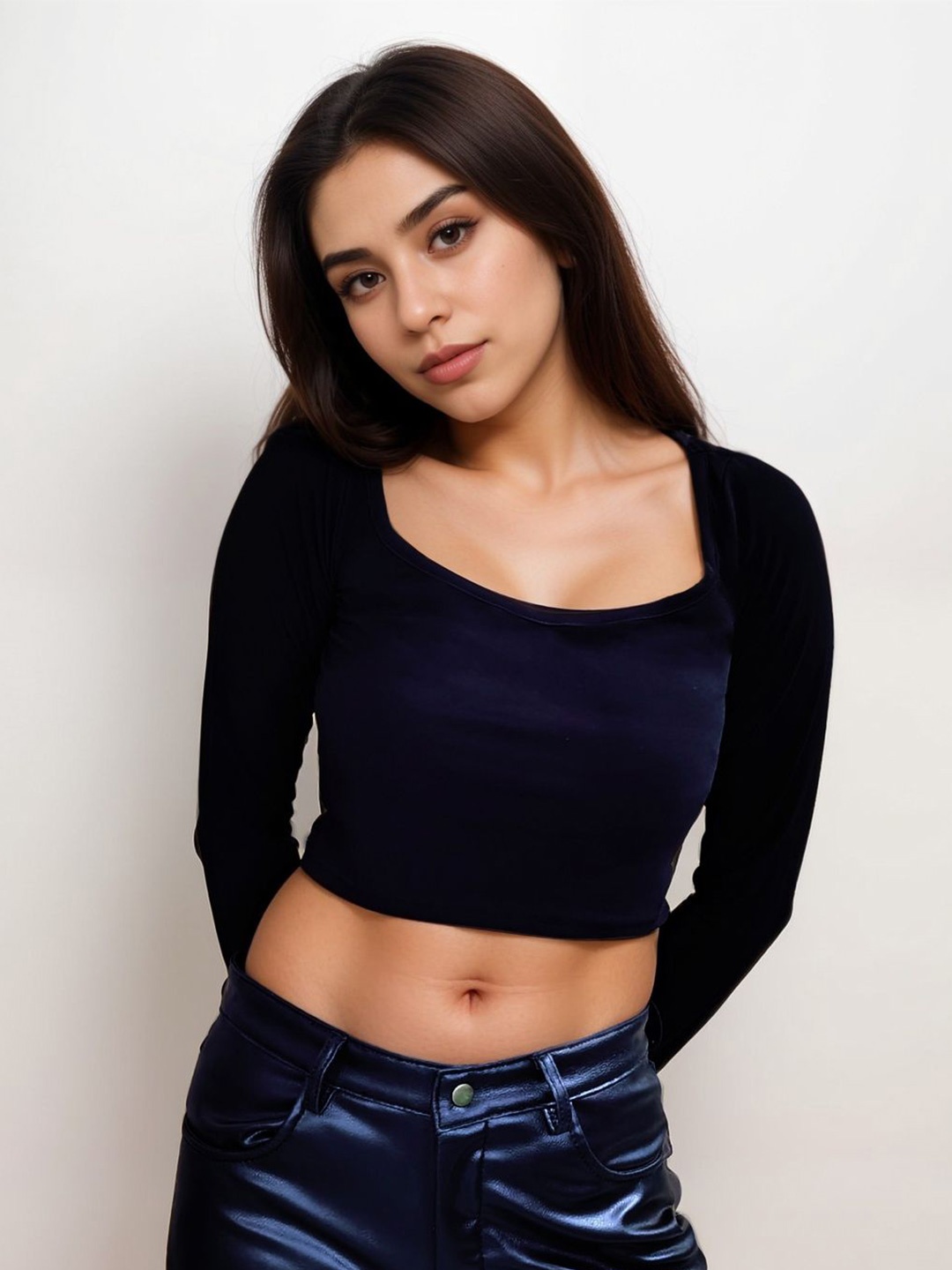 

Classy Hangers Sweetheart Neck Top, Black
