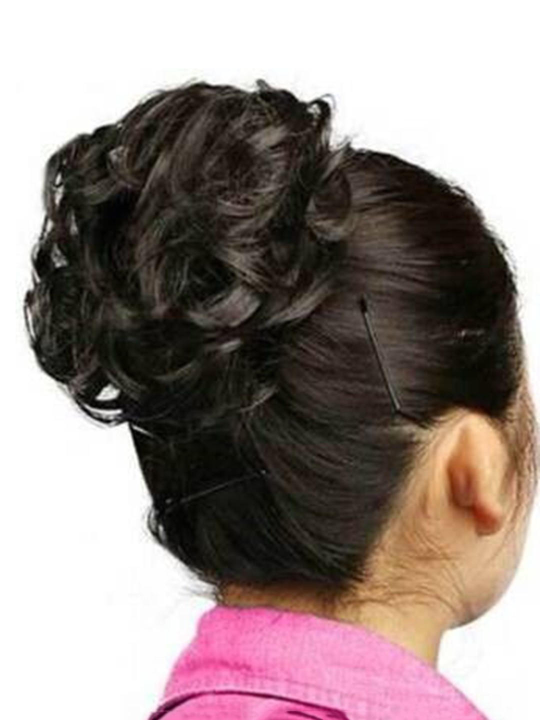 

camola deva Halo Wavy Bun Hair Extension- Black- 6 Inch