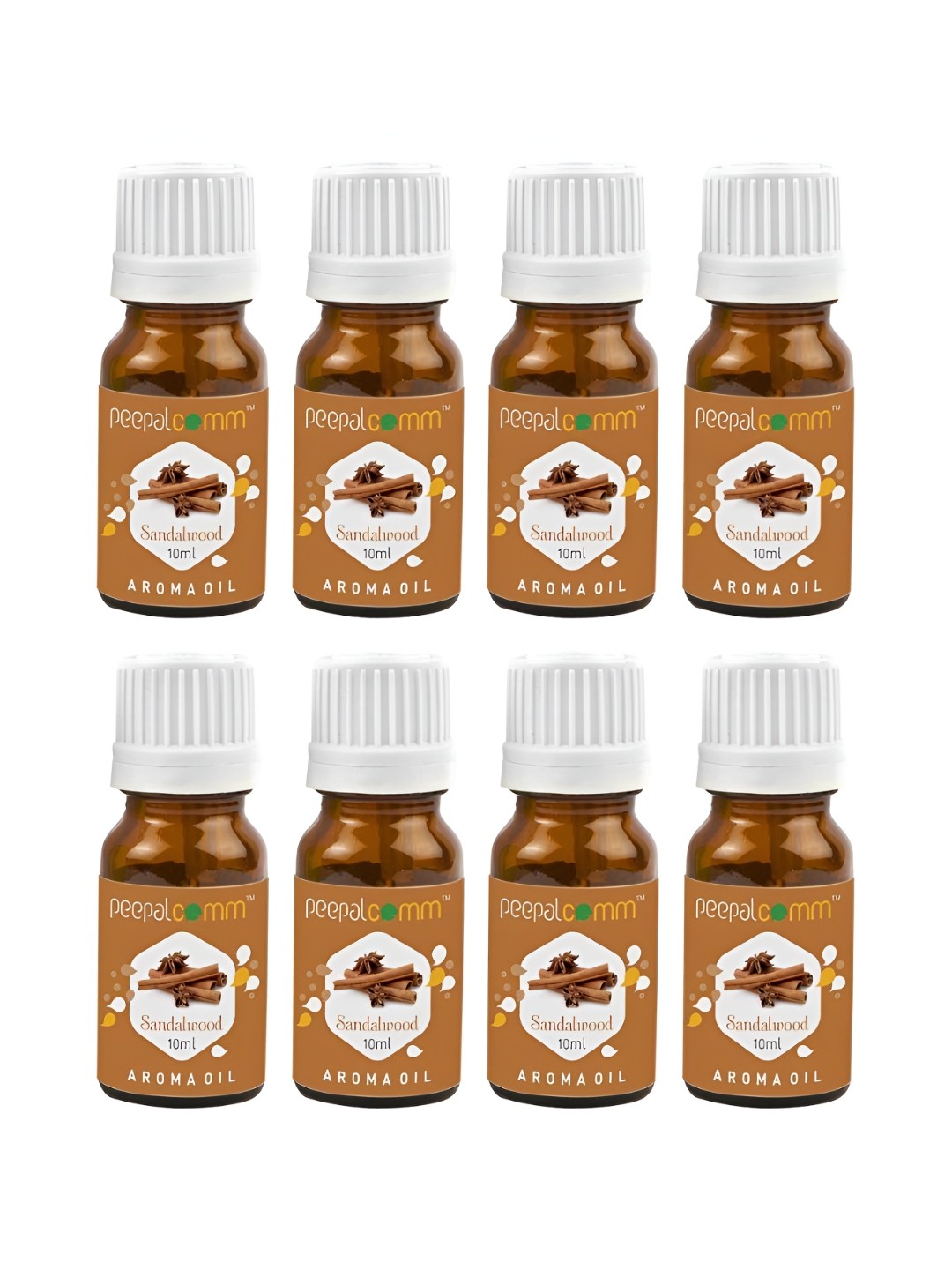 

PEEPALCOMM 8-Pcs Black Sandalwood Aroma Oils - 10 ml