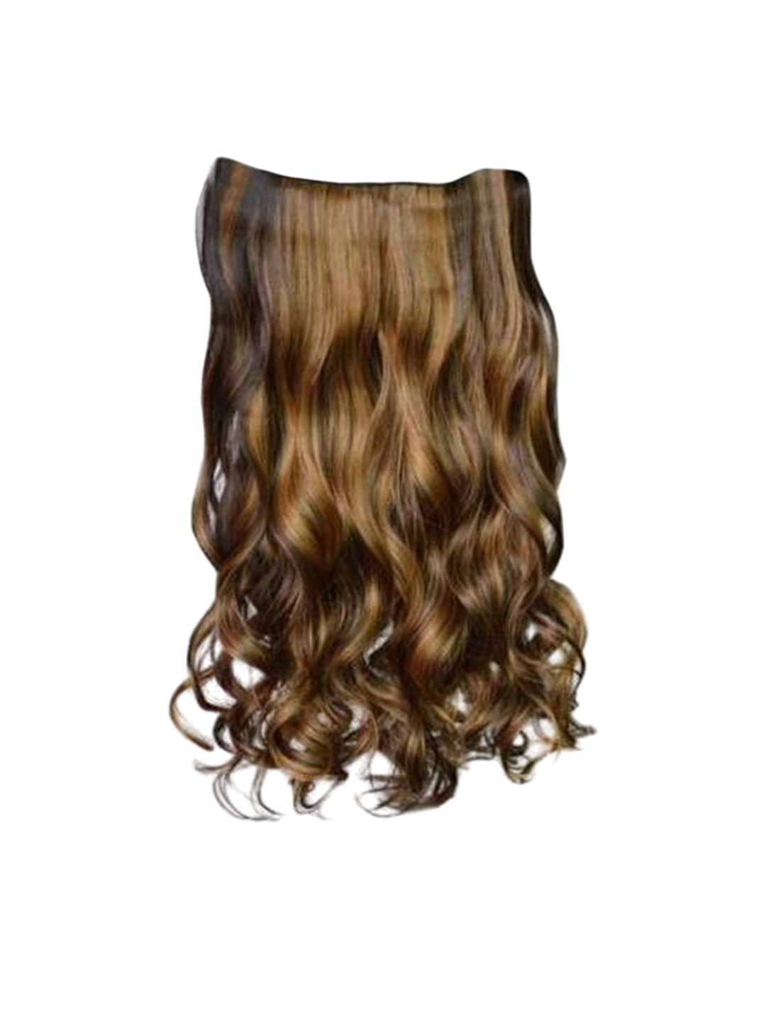 

camola deva 5-Clip In Wavy Scalp Topper Hair Extension- Highlight- 22 Inch, Brown