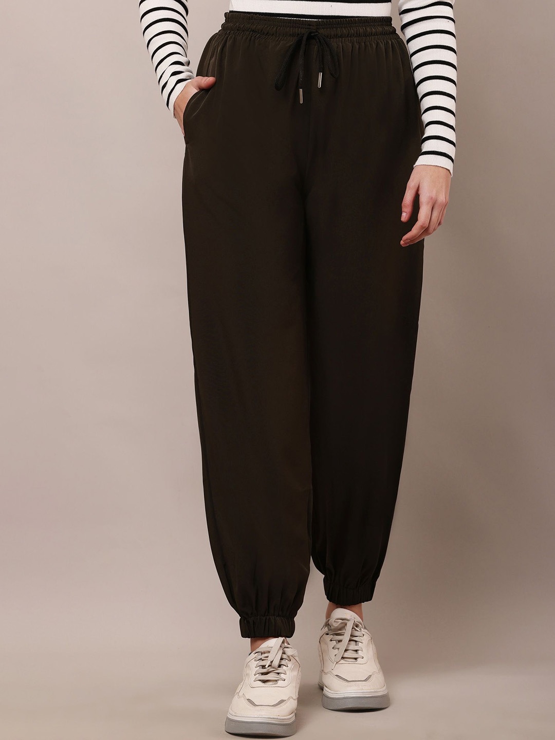 

Bright Nex Women Relaxed Loose Fit Joggers, Olive