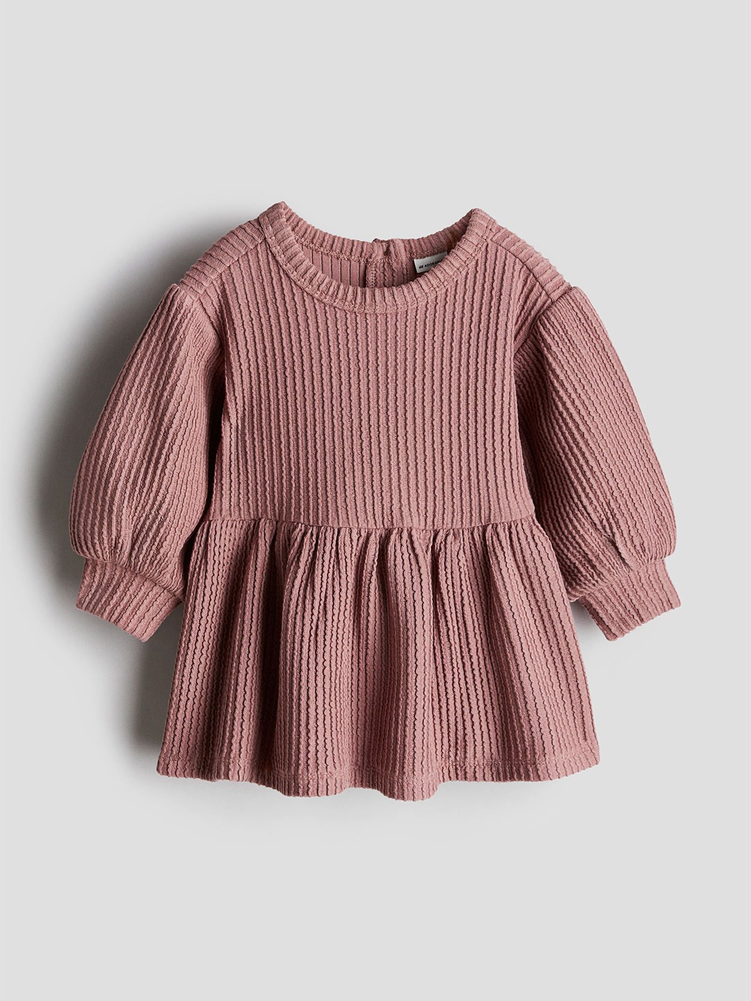 

H&M Textured-Jersey Dress, Pink