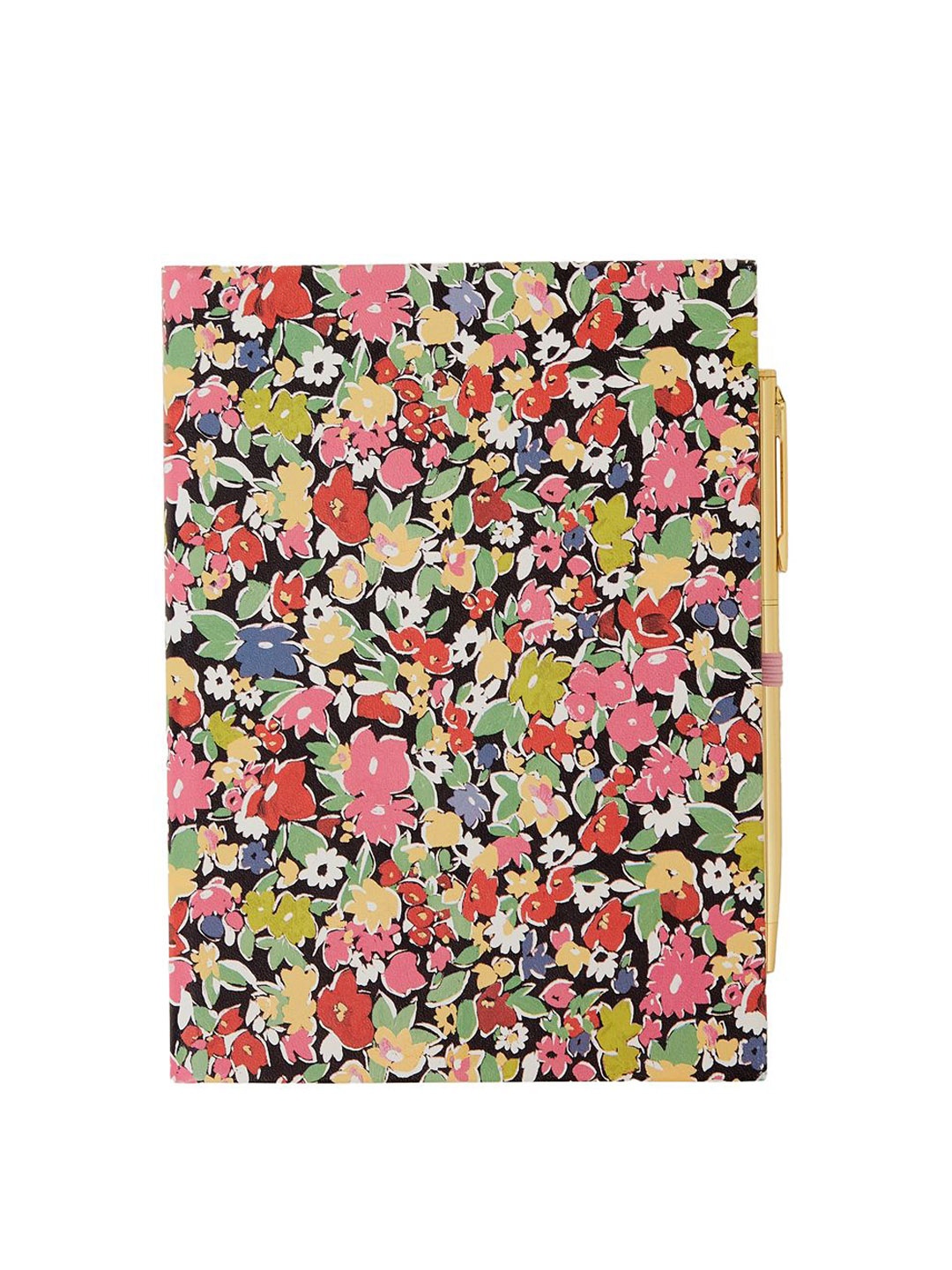 

Accessorize Floral Printed Notebook With Pen Stationery, Black