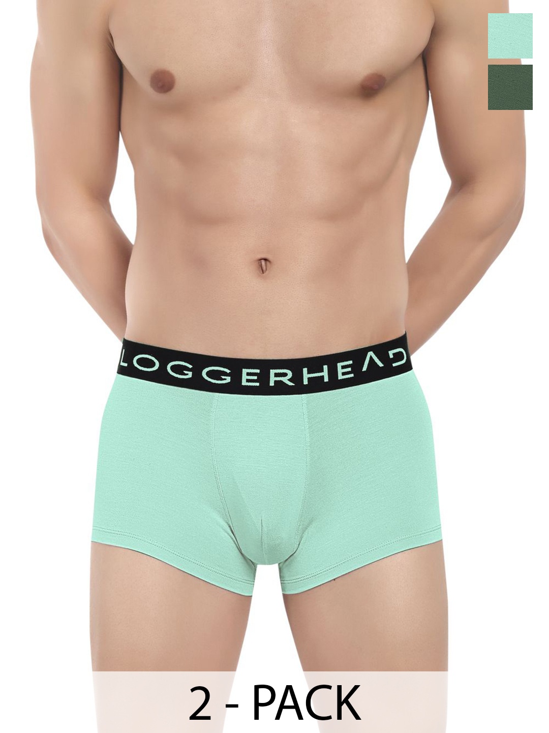 

LOGGERHEAD Pack Of 2 Mid Rise Trunks - LHMT013-Garden-Water-Garden-Water, Green
