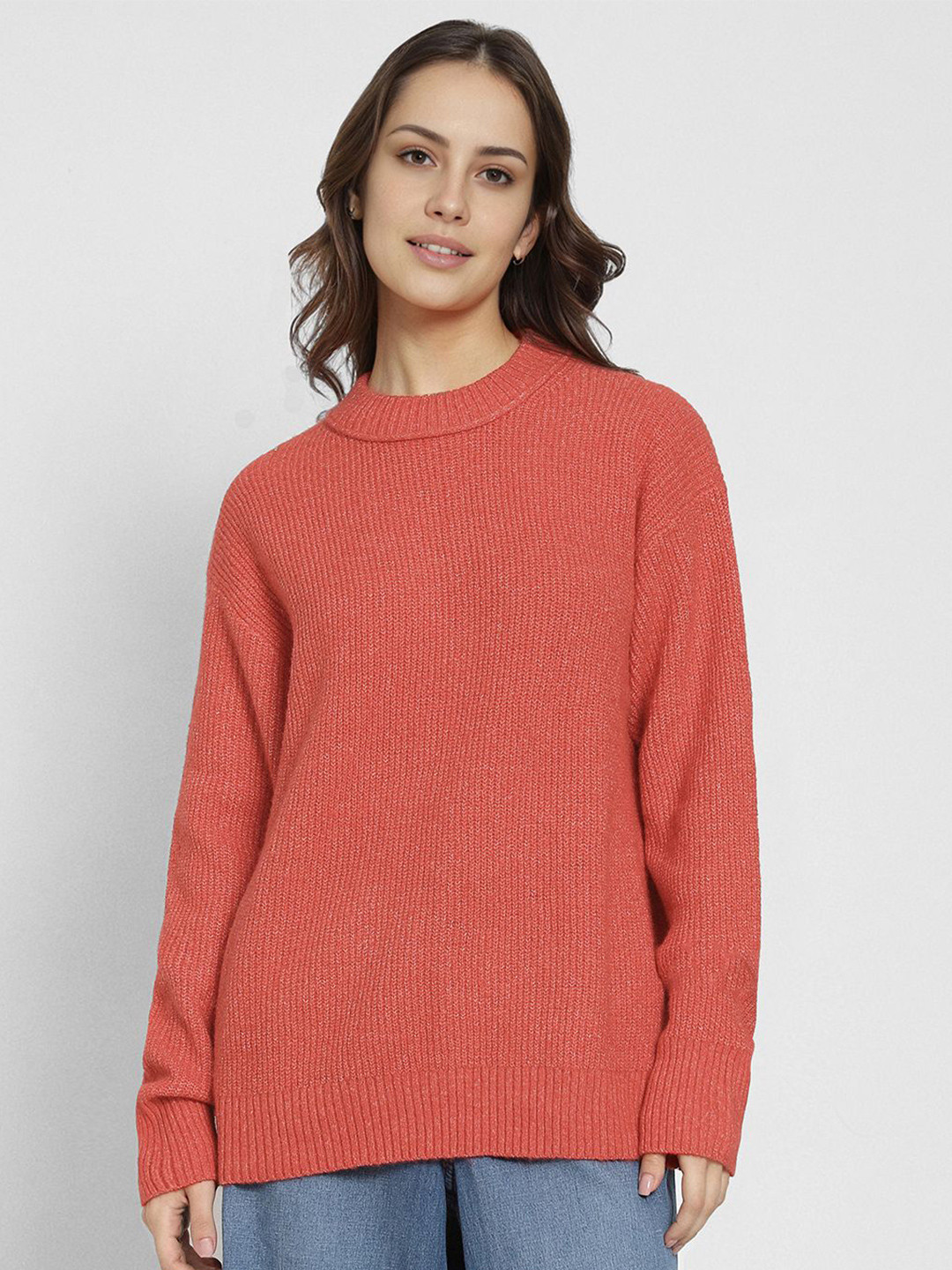 

AMERICAN EAGLE OUTFITTERS Women Ribbed Pullover, Red