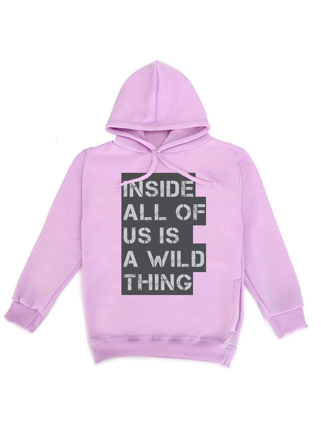 

Fabvio Plus Kids Printed Ribbed Hooded Pullover Sweatshirt, Lavender
