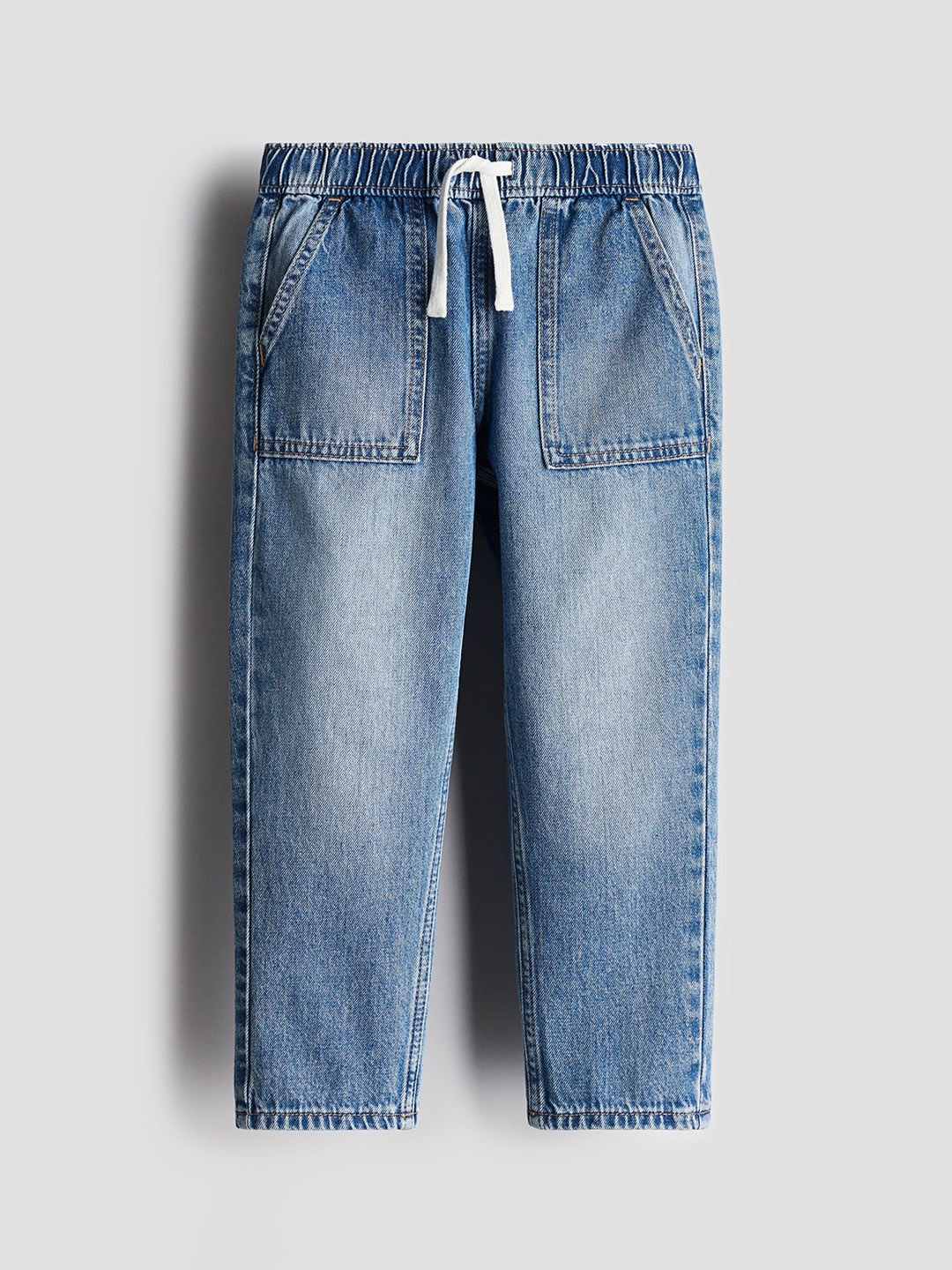 

H&M Cotton Denim Trousers, Blue
