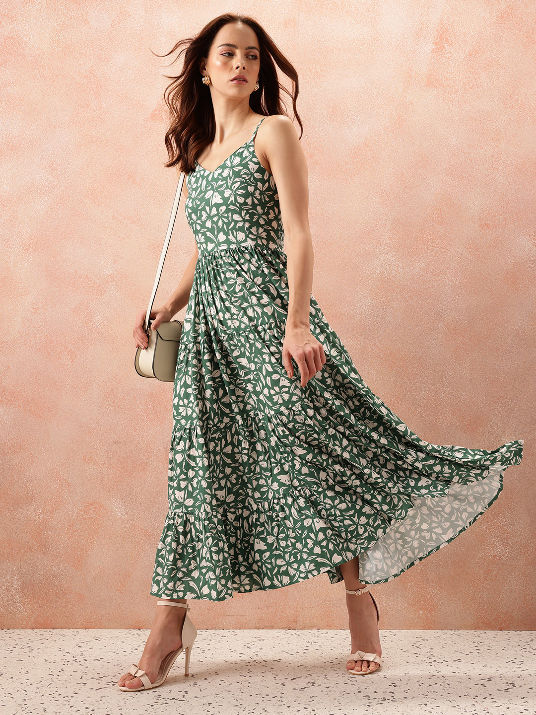 

all about you Floral Print Maxi Dress, Green