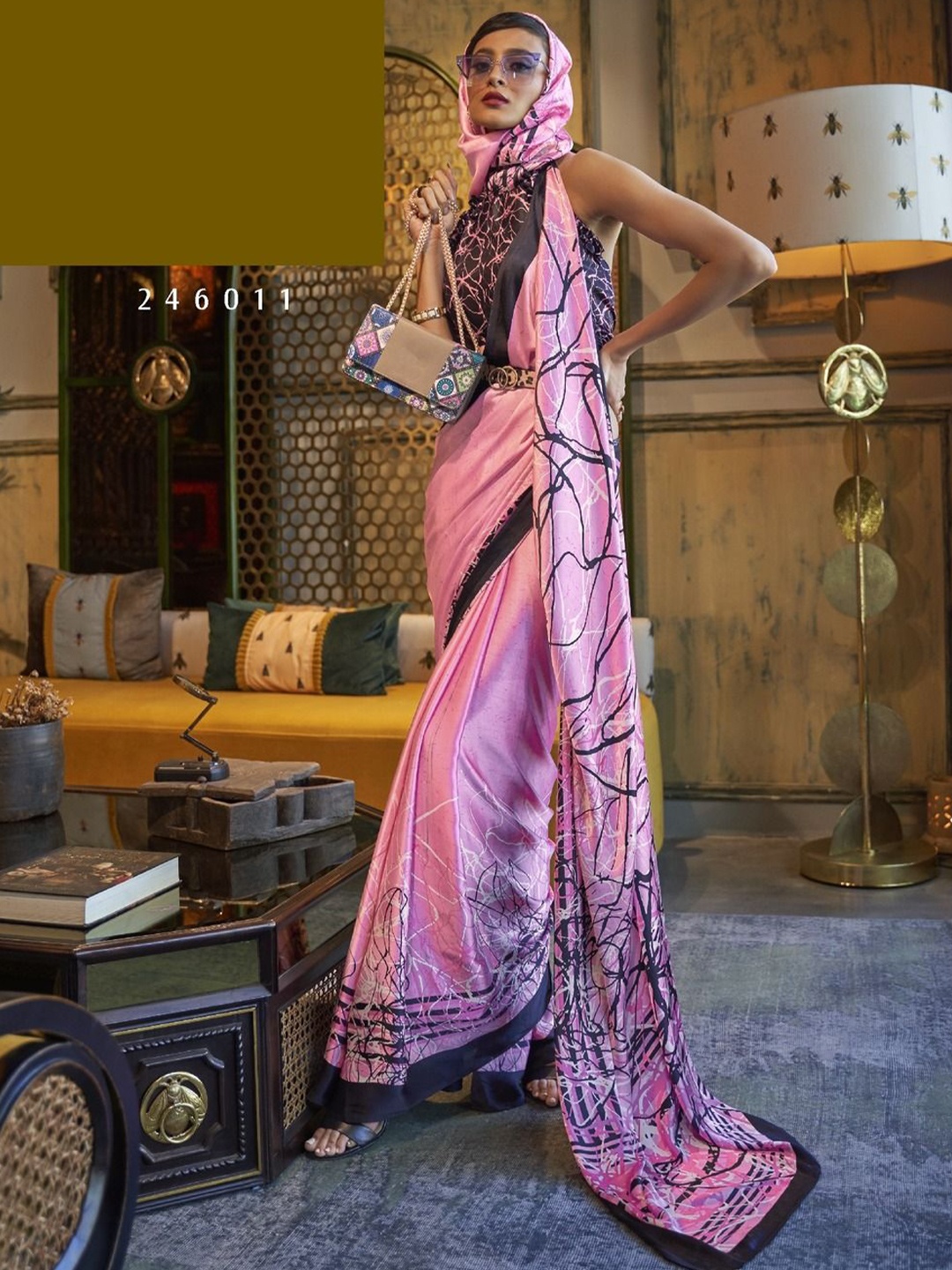 

Anouk Pure Crepe Saree, Pink