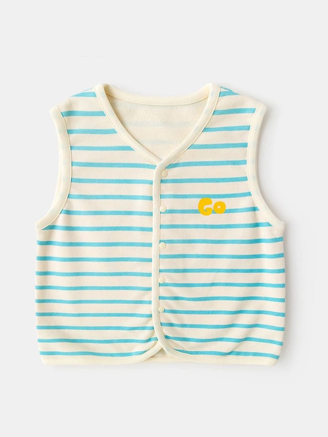 

LULU & SKY Girls Striped V-Neck Top, Blue