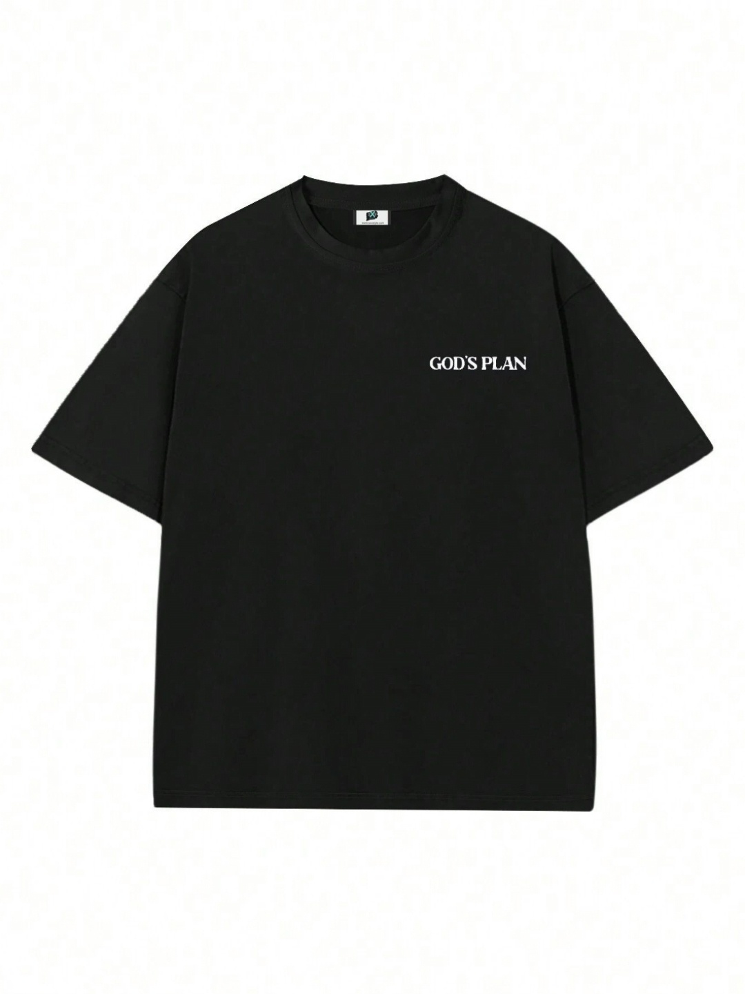 

SXV STYLE Women Graphic Printed Round Neck Cotton Oversized T-shirt, Black