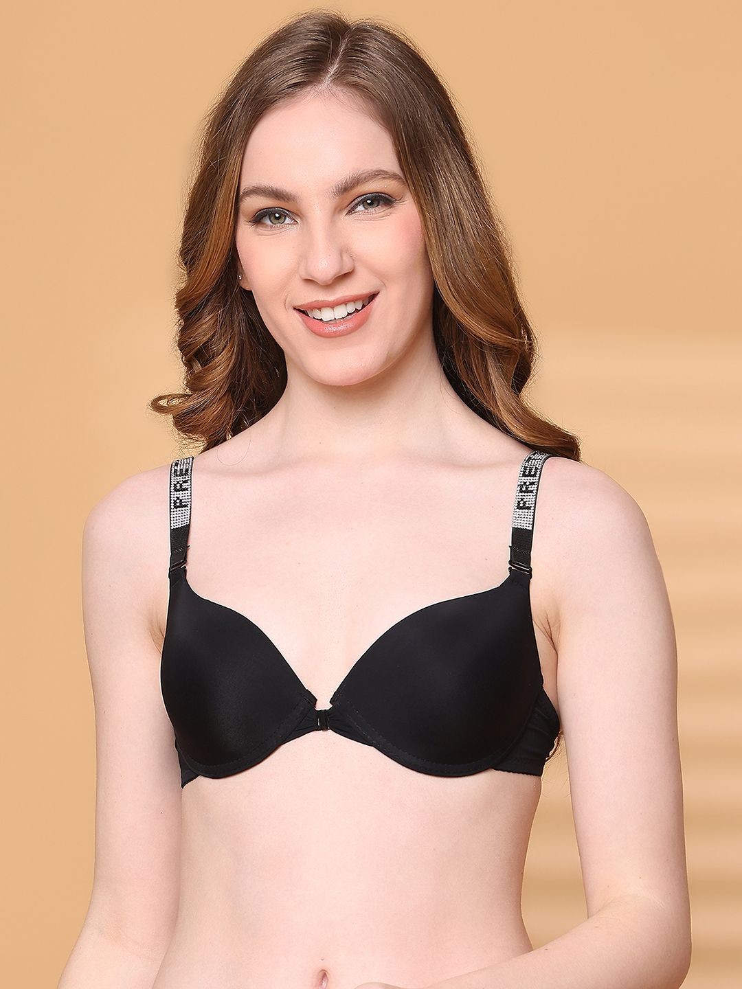

PrettyCat Bra Half Coverage Underwired Lightly Padded, Black