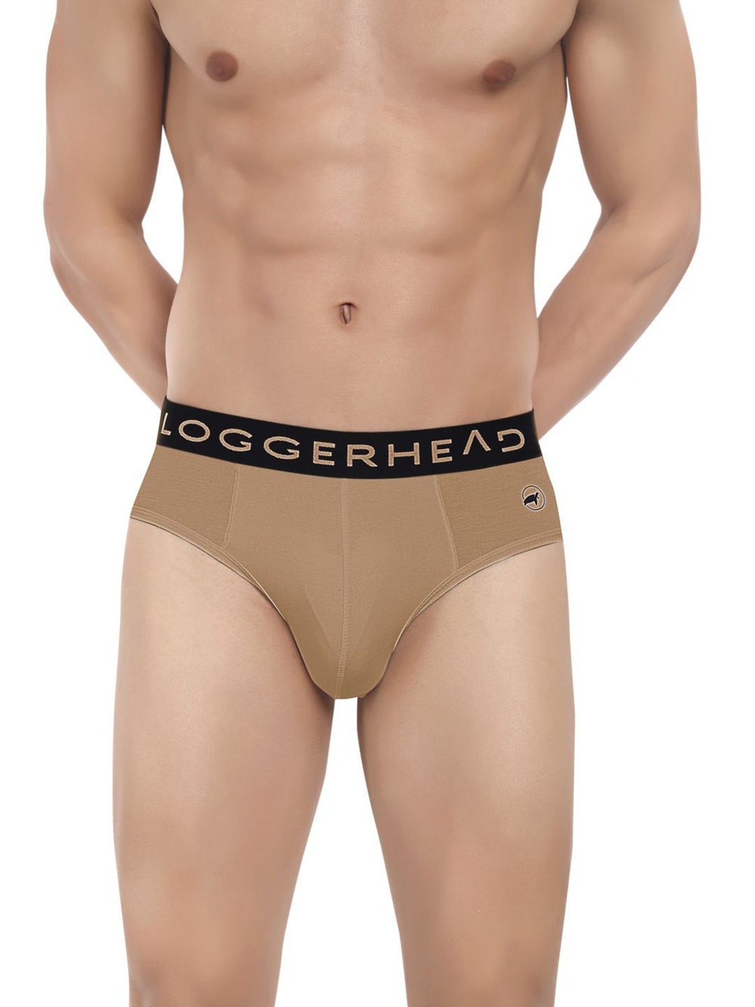 

LOGGERHEAD Pack of 1 Cotton Lycra Men Brief, Brown