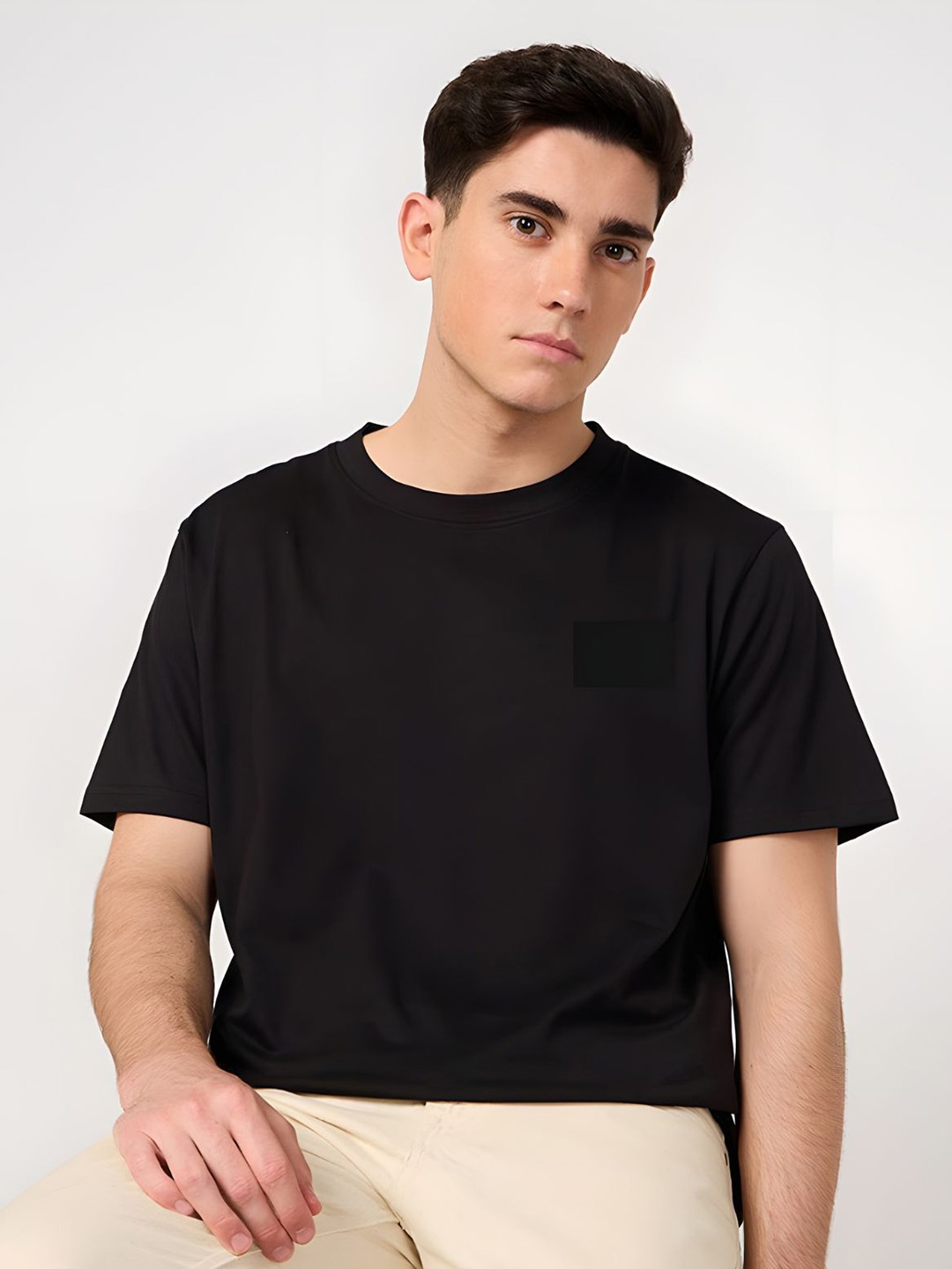 

Moda Rapido Men Typography Printed Round Neck Cotton T-shirt, Black