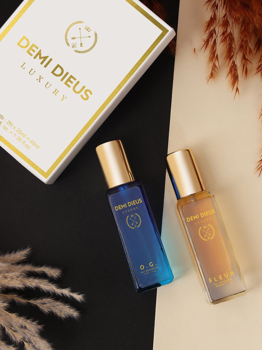 

DEMI DIEUS Set Of 2 Fleur & O.G Long Lasting Eau De Parfum - 20 ml Each, White