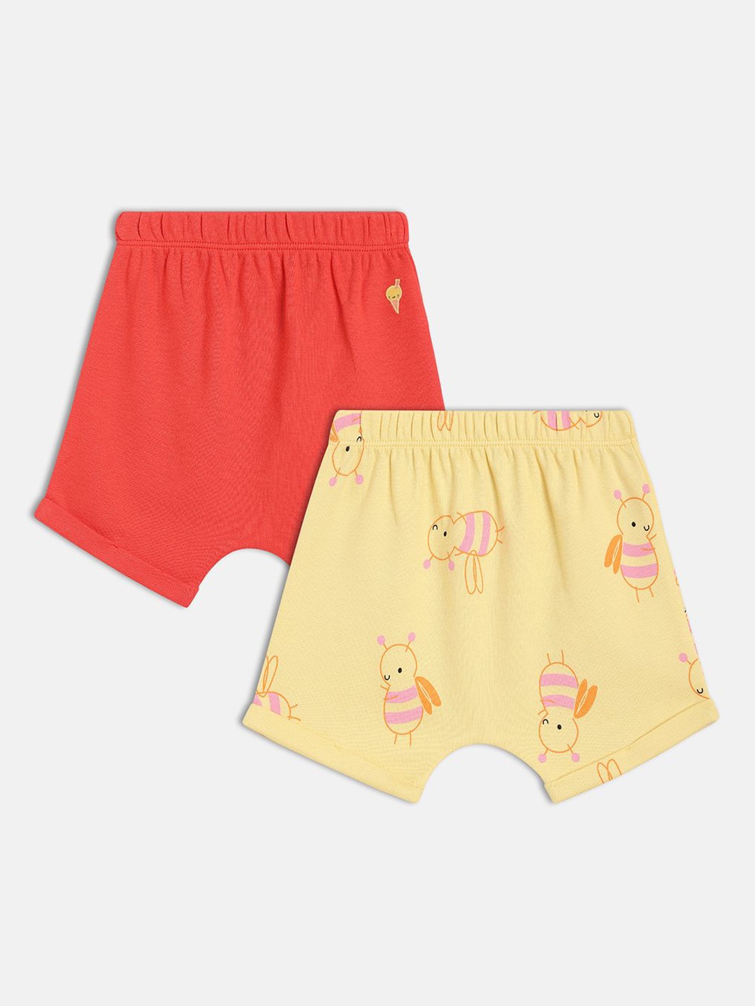 

MINI KLUB Girls Conversational Printed Shorts, Red