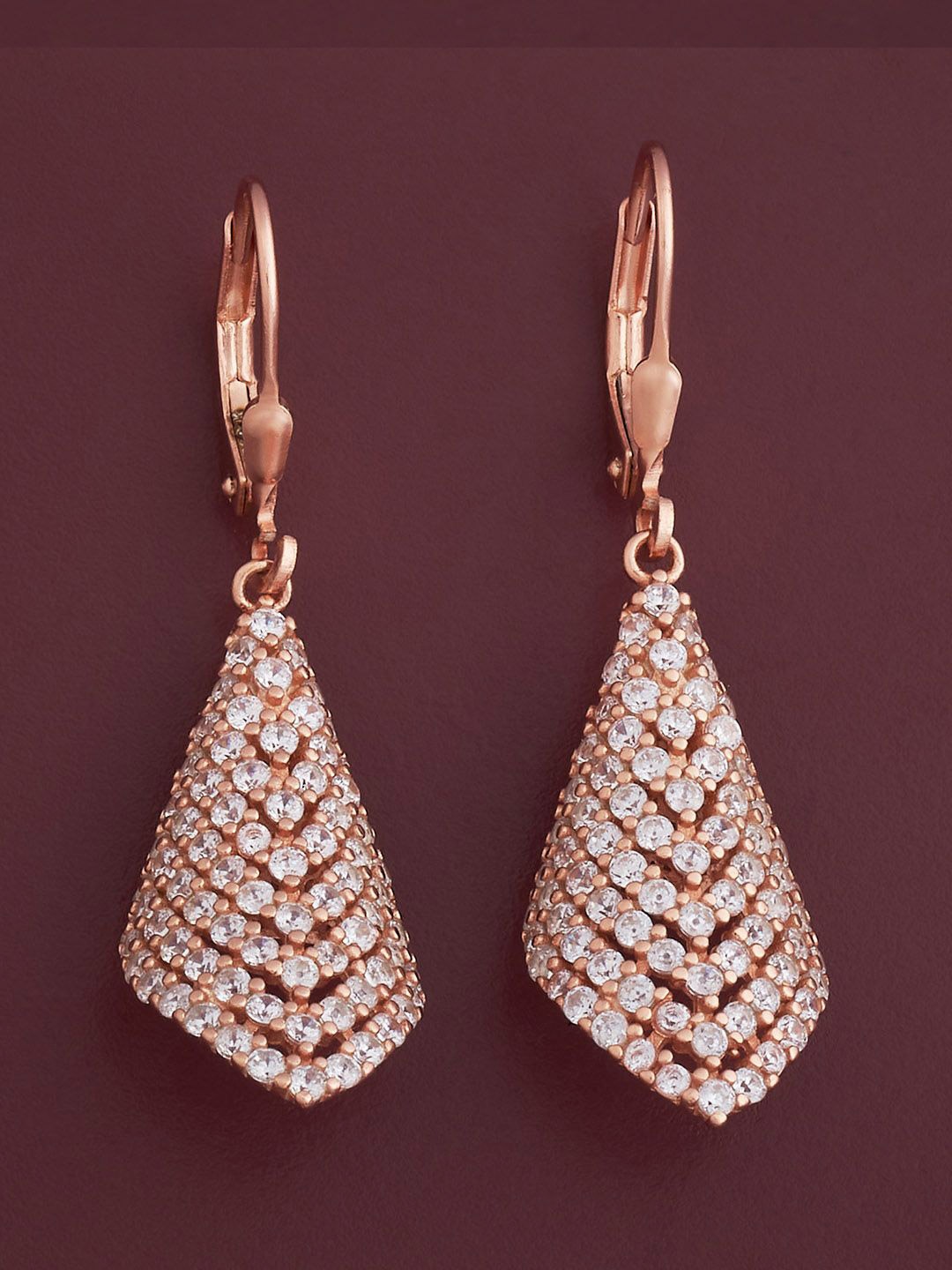 

Kushal's Fashion Jewellery 92.5 Silver Rose Gold-Plated Classic Hoop Earrings