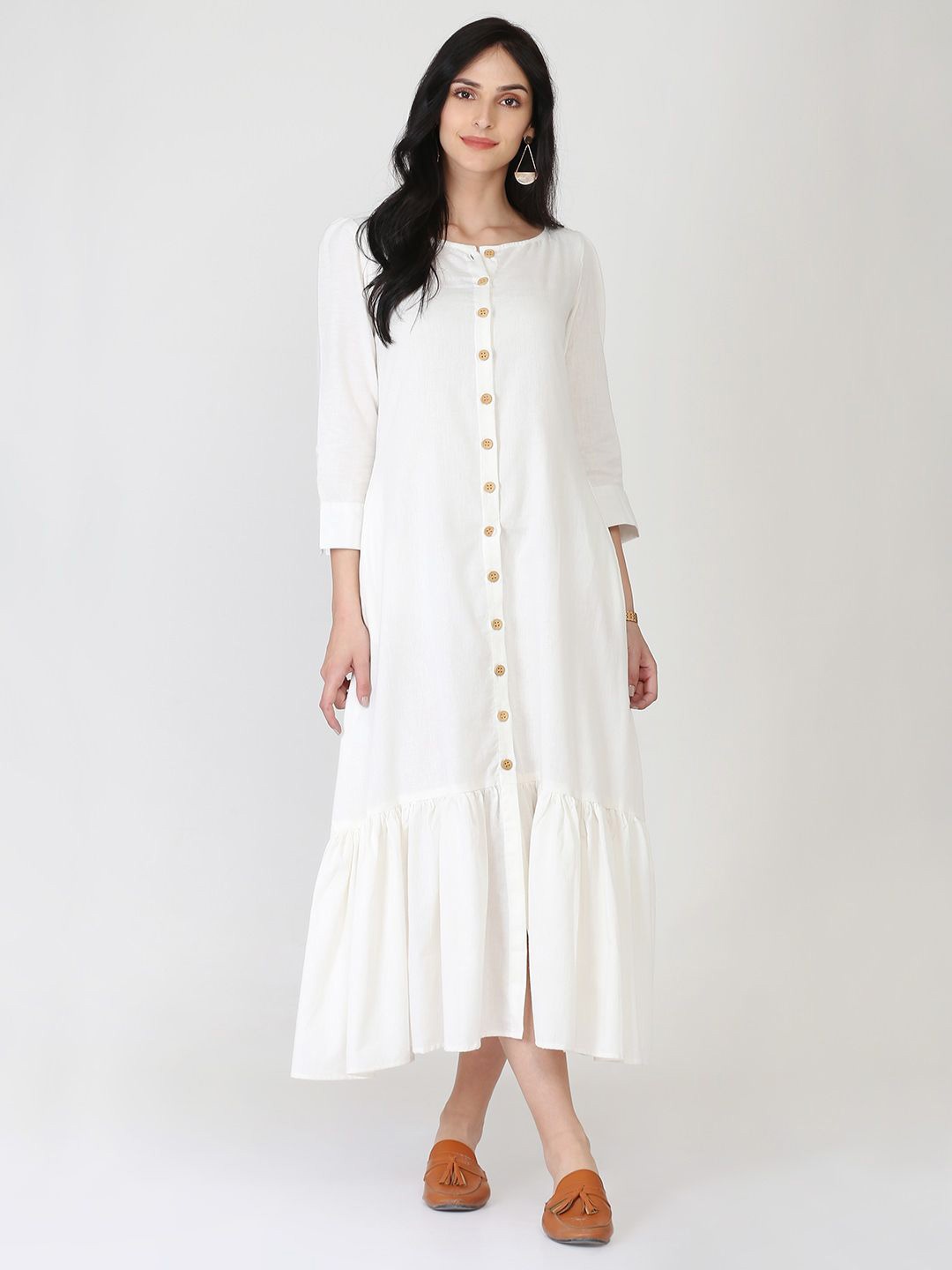 

Abhishti A-Line Midi Dress, White