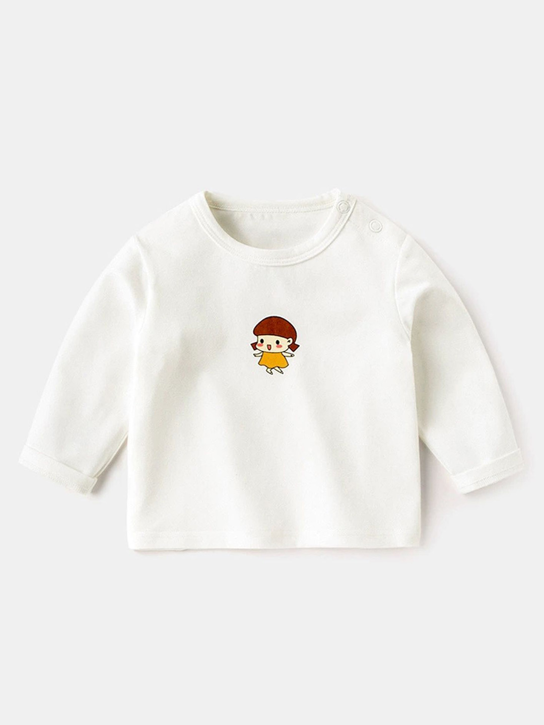 

LULU & SKY Boys Graphic Printed Round Neck Cotton T-shirt, White