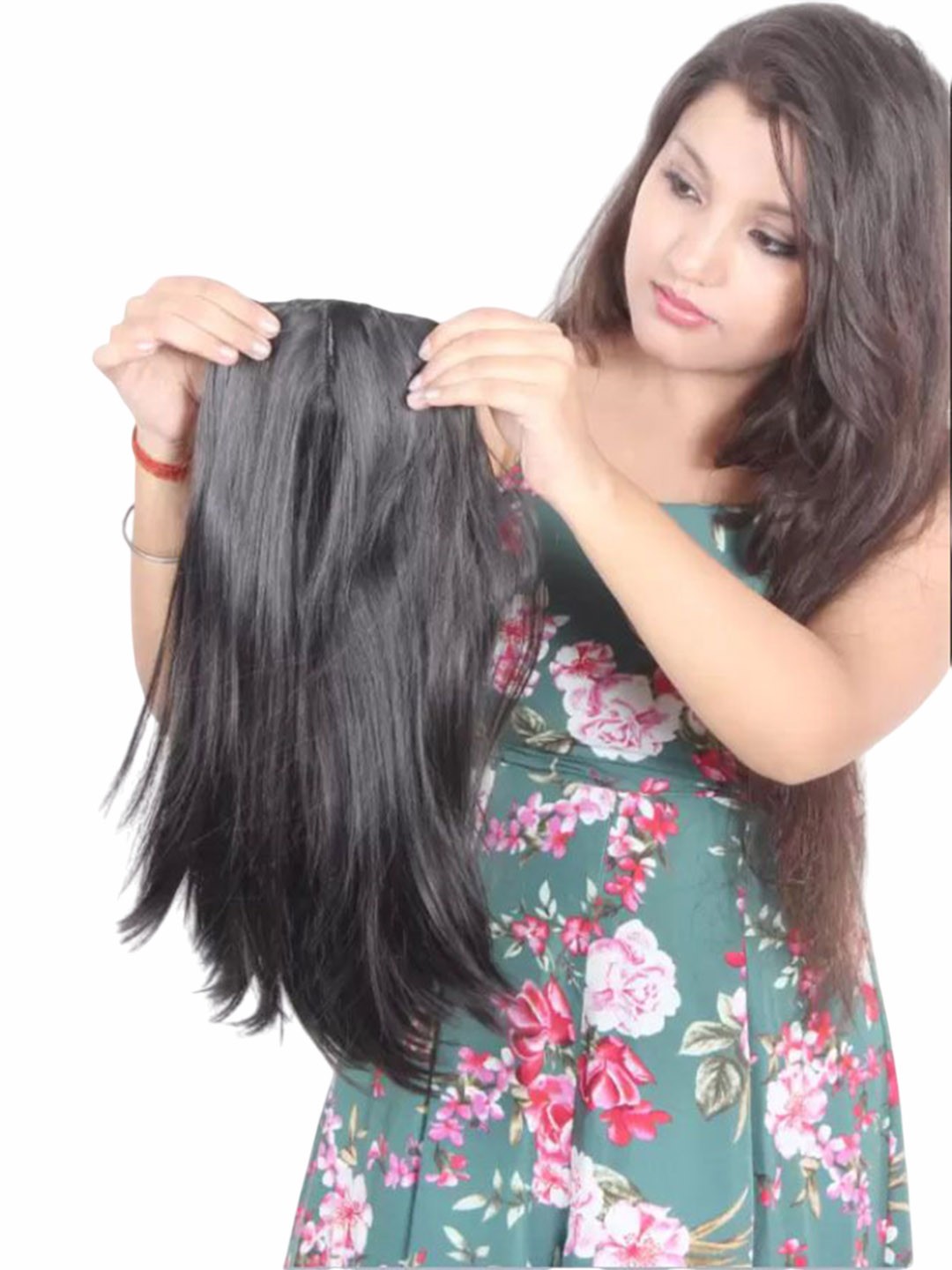 

camola deva Straight Clip-In Hair Extension - 20 Inch - Brown