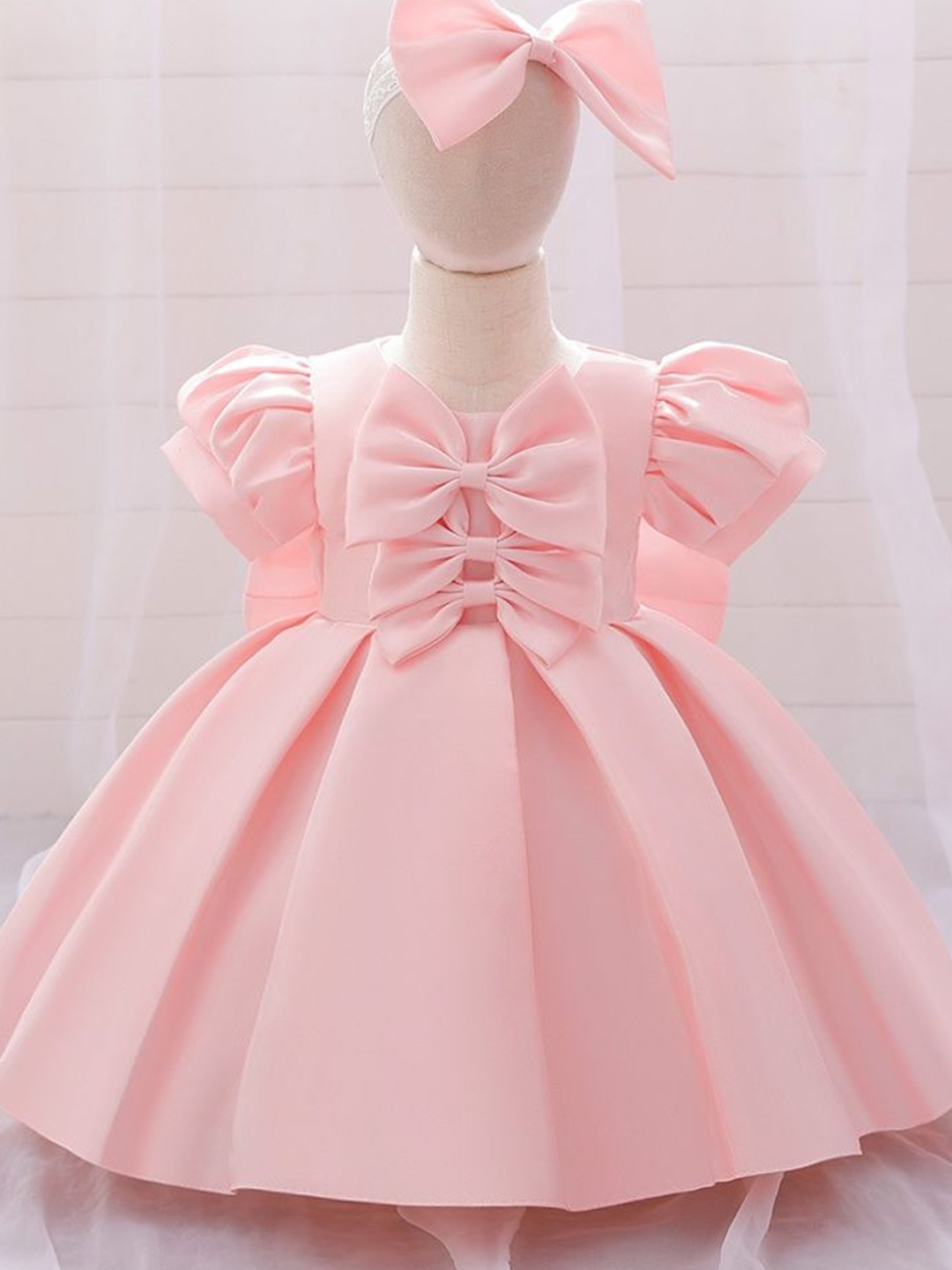 

LULU & SKY Girls Flutter Sleeve Fit & Flare Dress, Pink