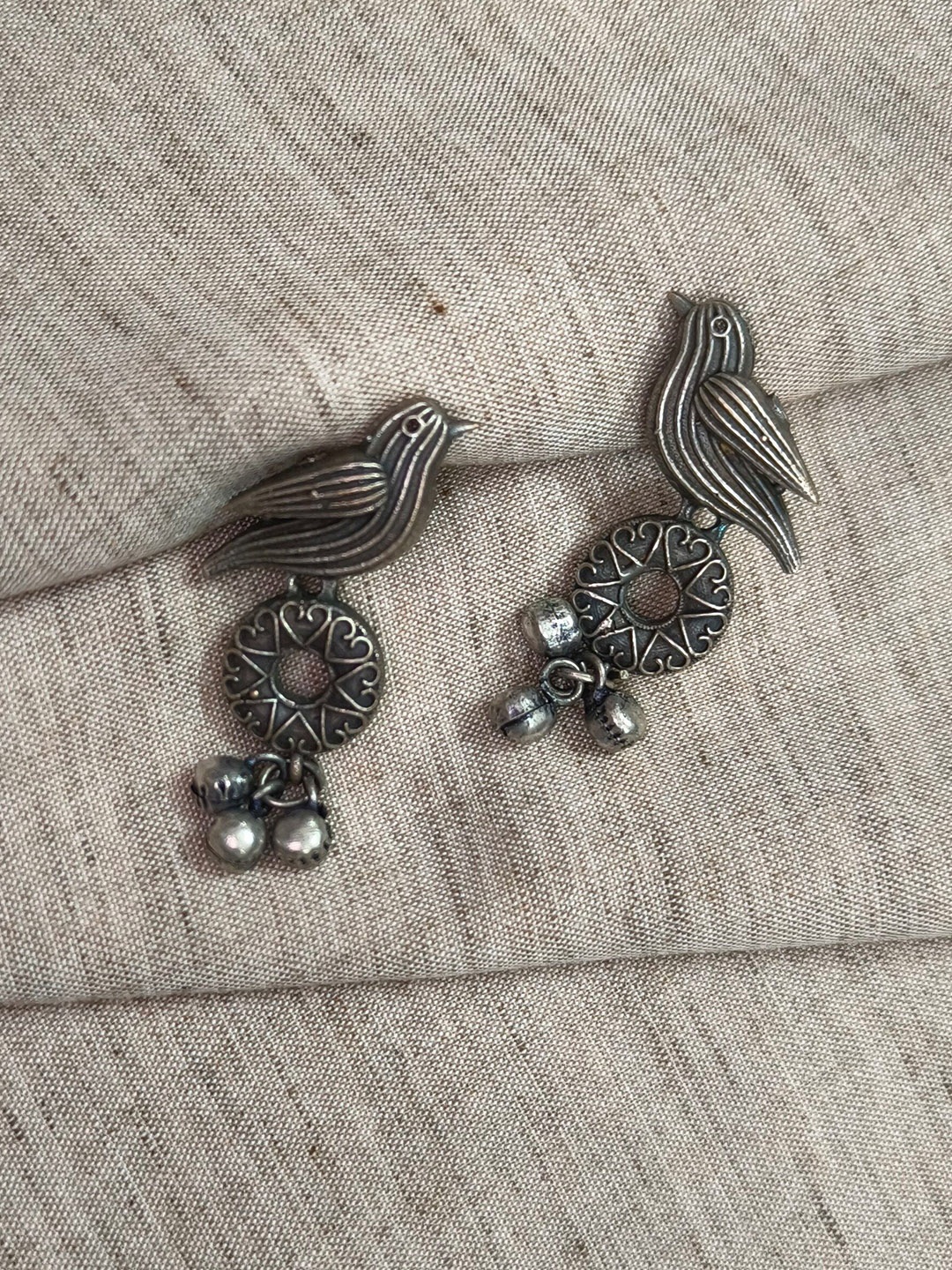 

Molcha Contemporary Shaped Oxidised Ear Cuffs, Silver