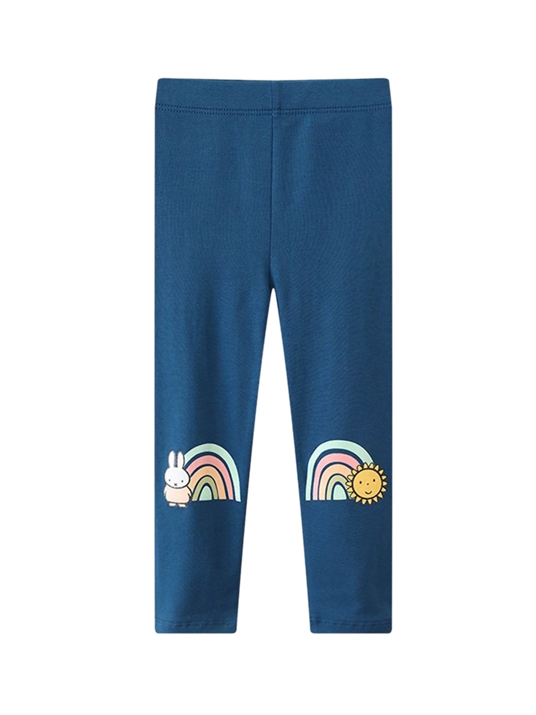 

LULU & SKY Girls Printed Mid-Rise Ankle LengthLeggings, Blue