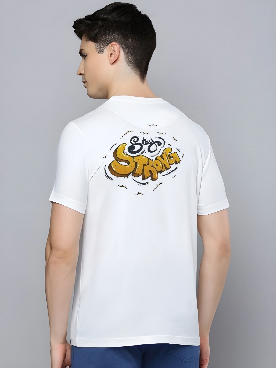 

Moda Rapido Men Typography Printed Round Neck Cotton T-shirt, White