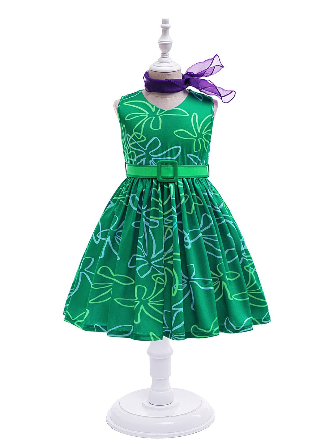 

LULU & SKY Print Fit & Flare Dress, Green