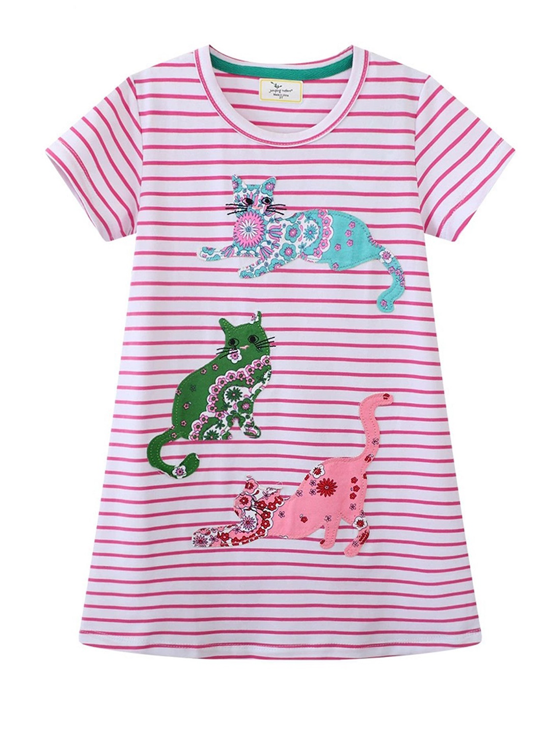 

LULU & SKY Girls Printed Nightdress, Pink