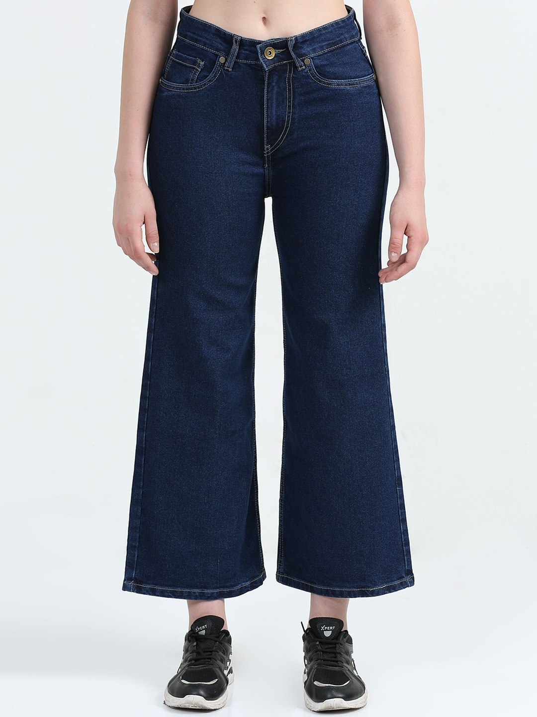

ALTIVA Women Comfort Wide Leg High-Rise Stretchable Jeans, Blue